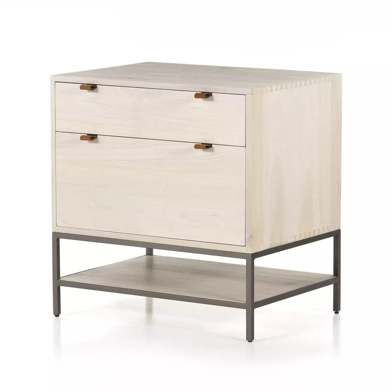 Trey Oversized Nightstand/Filing Cabinet Dove Poplar