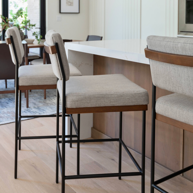 Benton Bar + Counter Stool - Savile Flannel