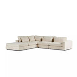 Bloor 4-Piece Sectional with Ottoman - Clairmont Ivory