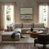 Bloor 4-Piece Sectional with Ottoman - Clairmont Ivory