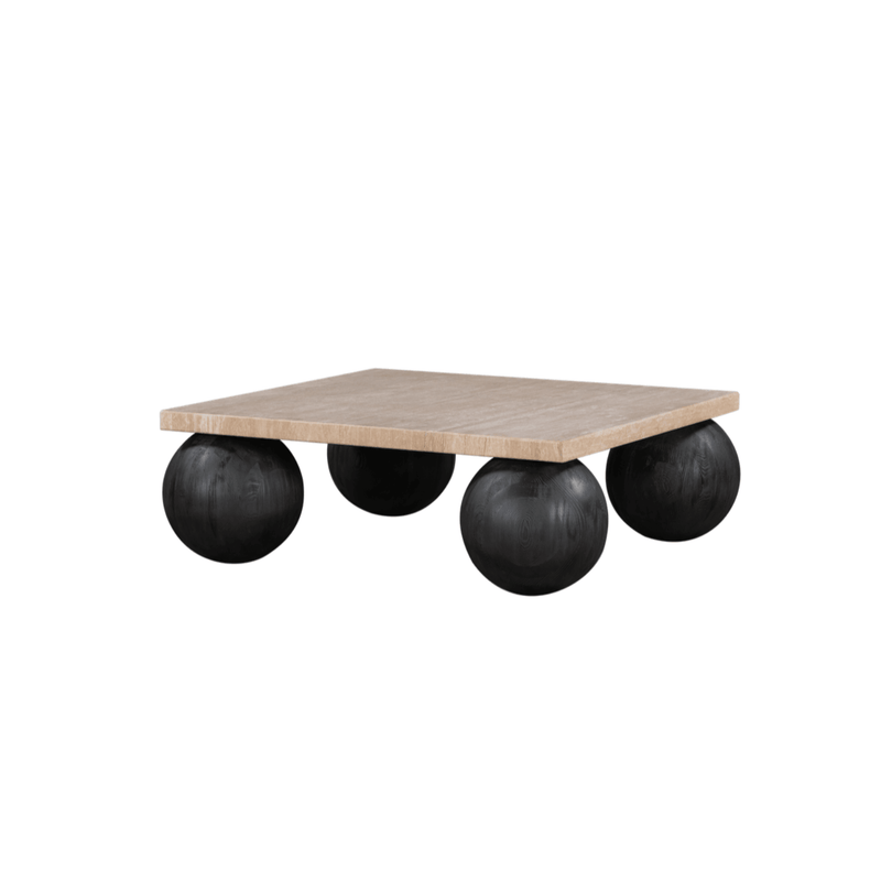 Evanston Travertine Coffee Table - Grove Collective