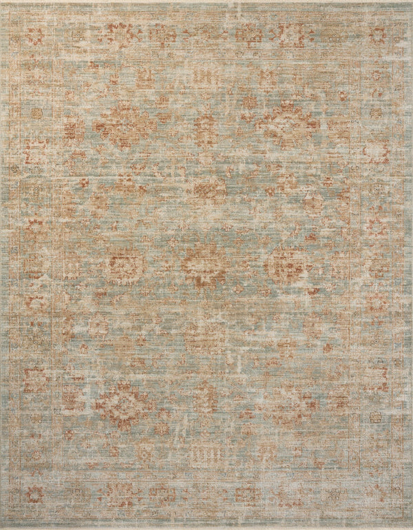 Heritage Rug - Aqua / Terracotta