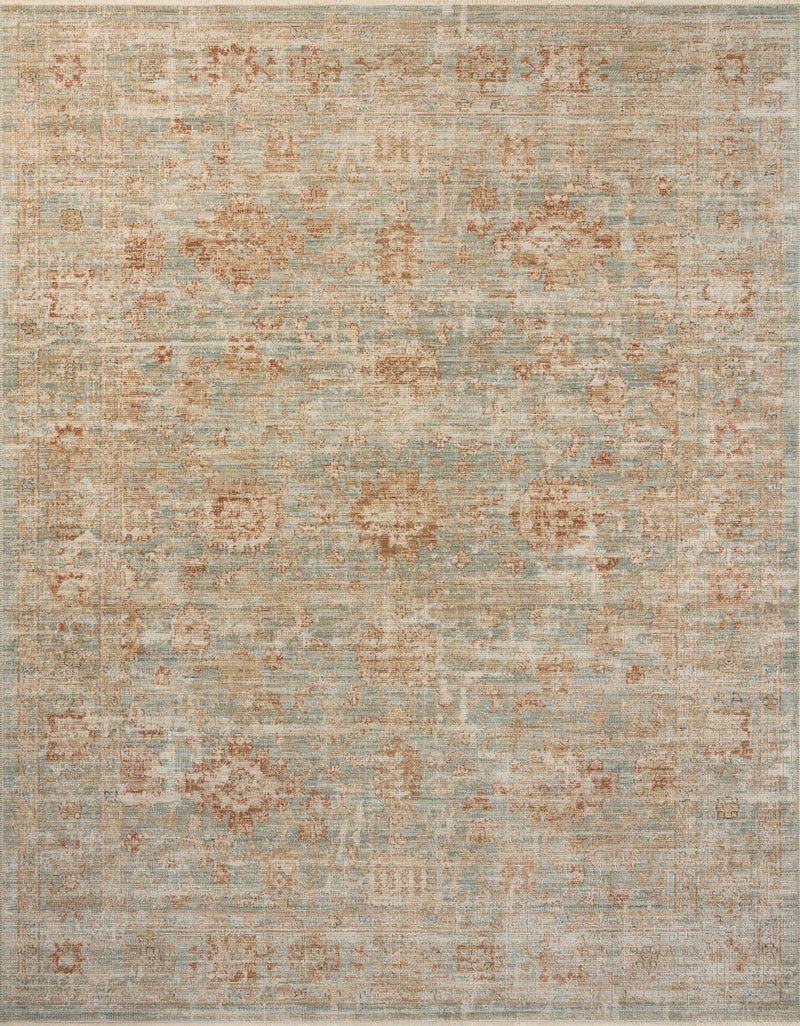 Heritage Rug - Aqua / Terracotta