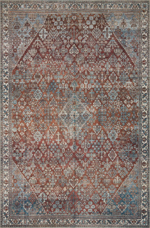 Lenna Rug - Brick / Sky - Magnolia Home By Joanna Gaines × Loloi