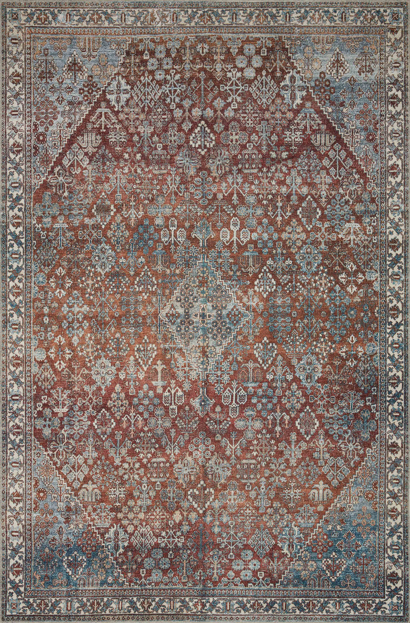 Lenna Rug - Brick / Sky - Magnolia Home By Joanna Gaines × Loloi