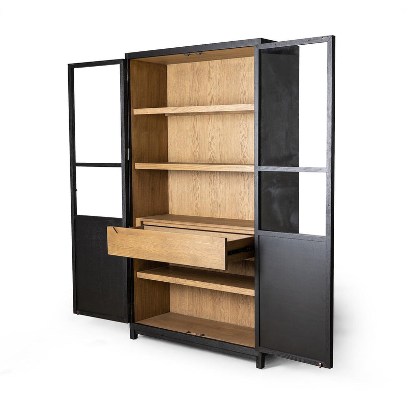 Millie Panel & Glass Door Cabinet - Grove Collective