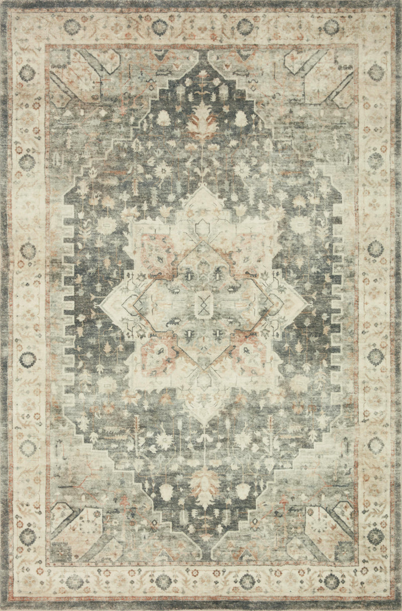 Rosette Rug - Slate / Ivory