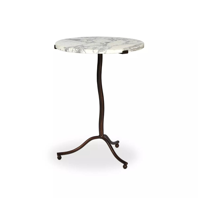 Sophie End Table - White Marble