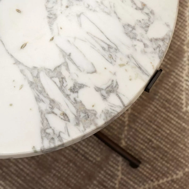 Sophie End Table - White Marble