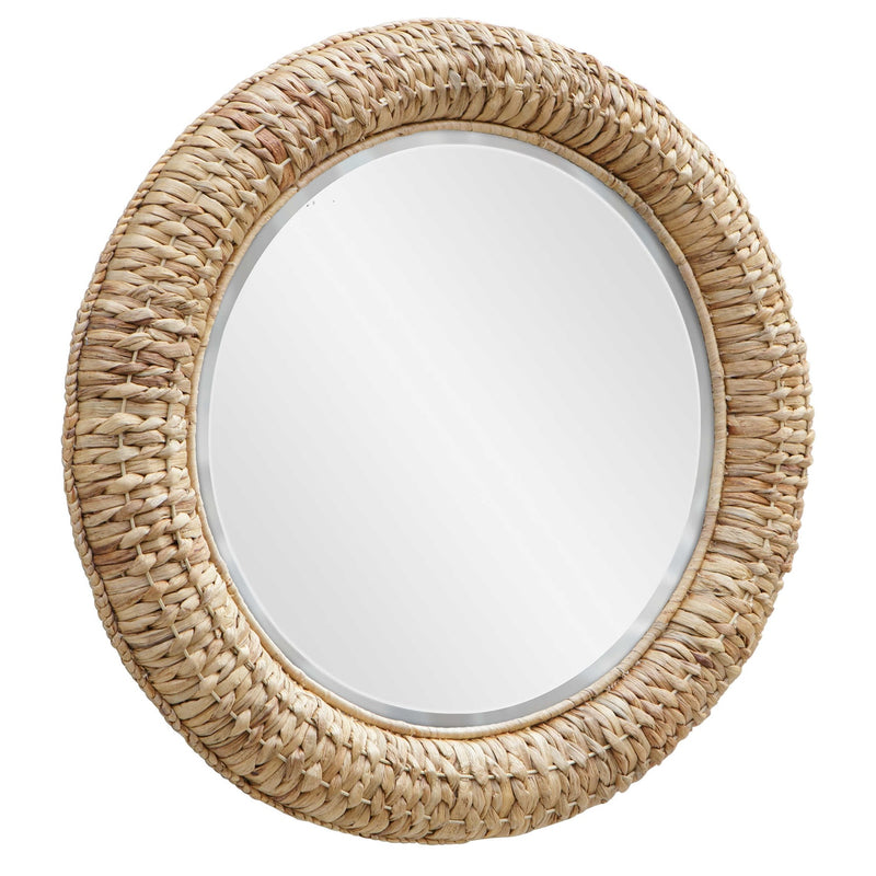 Twisted Seagrass Round Mirror