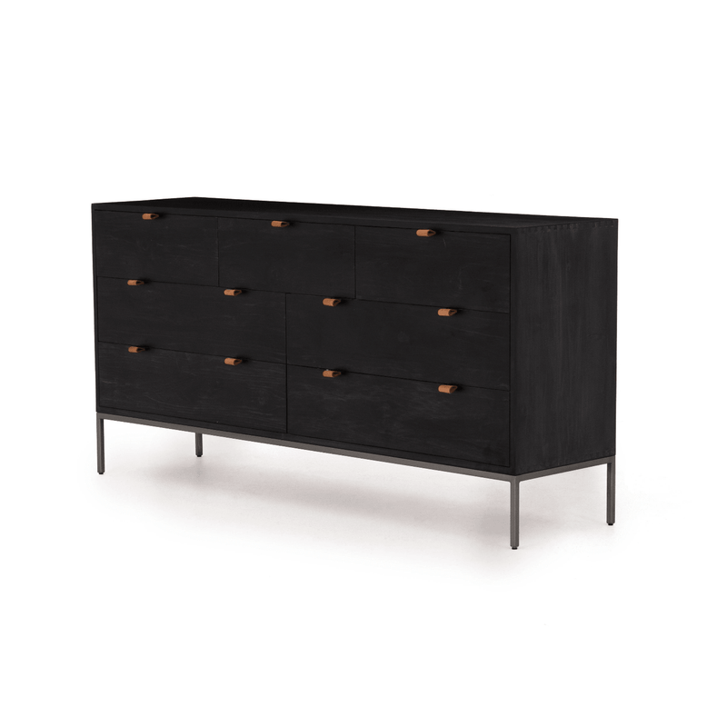 Trey 7 Drawer Dresser Black Wash Poplar - Grove Collective