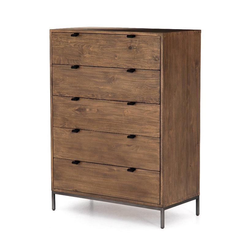 Trey 5 Drawer Chest Auburn Poplar - Grove Collective