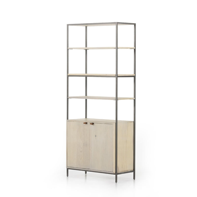 Trey Wide Bookcase Dove Poplar - Grove Collective