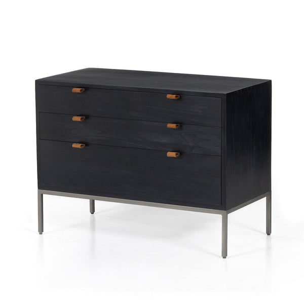 Trey Large Nightstand Black Wash Poplar - Grove Collective