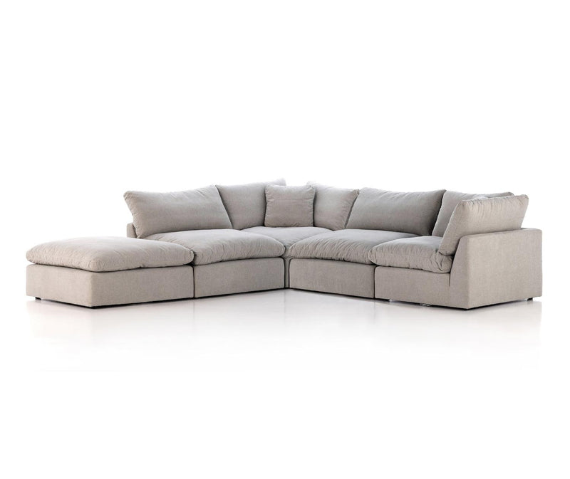 Stevie Modular Sectional Destin Flannel Ottoman - Grove Collective