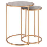 Anza Faux Shagreen Nesting End Table - Grove Collective