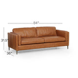 Emery Butterscotch Leather Sofa - Grove Collective