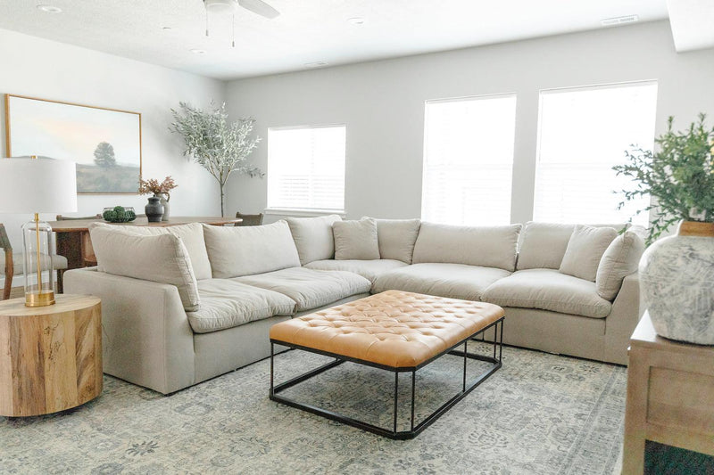 Stevie Modular Sectional Destin Flannel Armless - Grove Collective