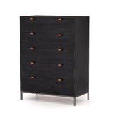 Trey 5 Drawer Chest Black Wash Poplar - Grove Collective