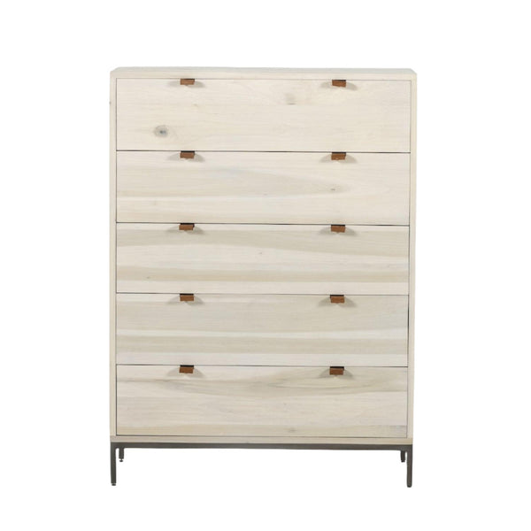 Trey 5 Drawer Chest Dove Poplar - Grove Collective