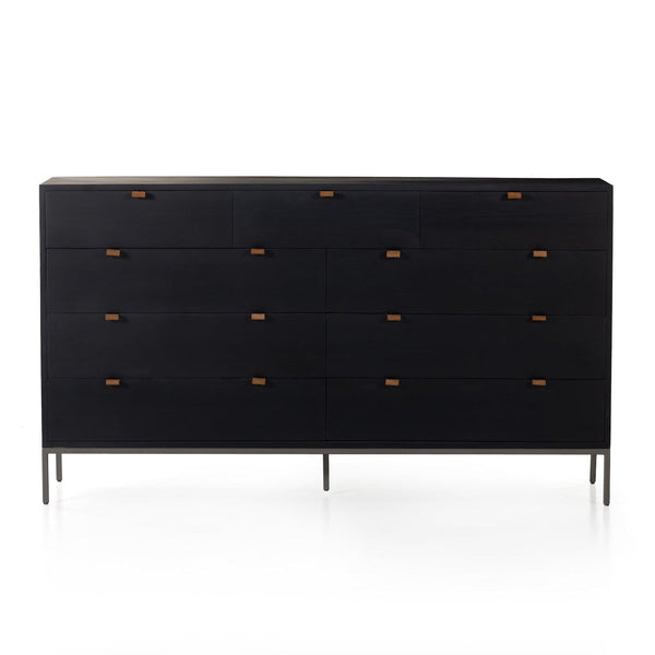 Trey 9 Drawer Dresser Black Wash Poplar - Grove Collective