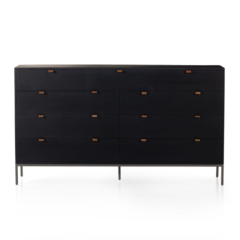 Trey 9 Drawer Dresser Black Wash Poplar - Grove Collective