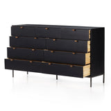 Trey 9 Drawer Dresser Black Wash Poplar - Grove Collective