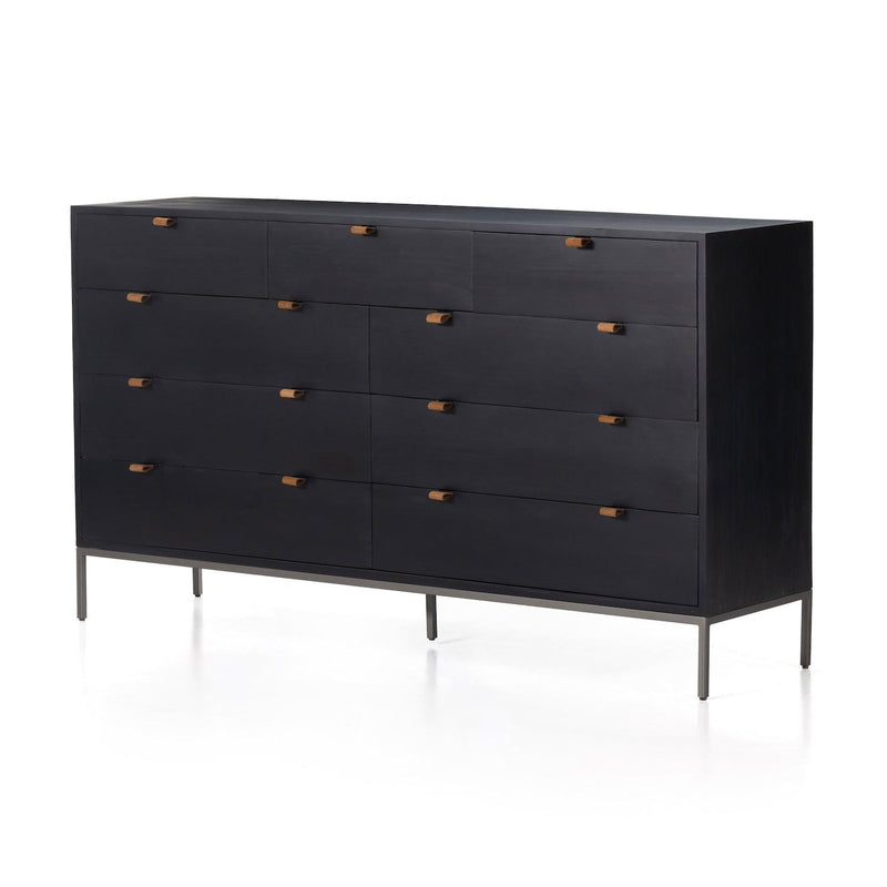 Trey 9 Drawer Dresser Black Wash Poplar - Grove Collective