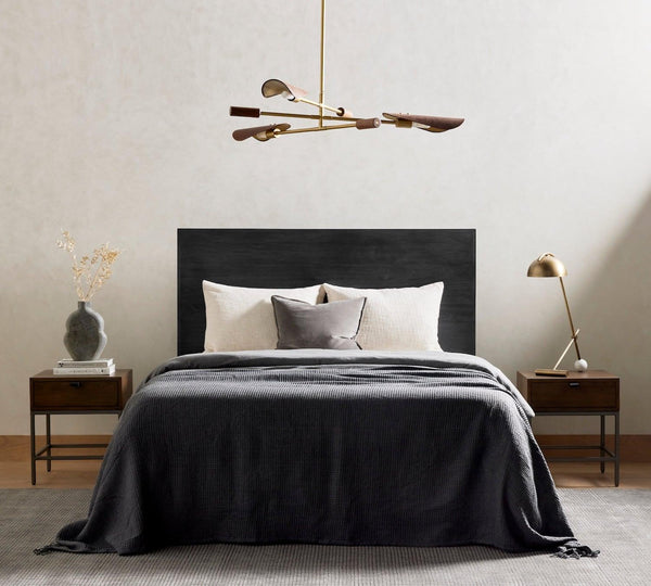 Trey Bed Black Wash Poplar - Grove Collective