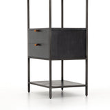 Trey Bookshelf Black Wash Poplar - Grove Collective