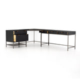 Trey Desk System Black Wash Poplar - Grove Collective