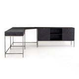 Trey Desk System Black Wash Poplar - Grove Collective