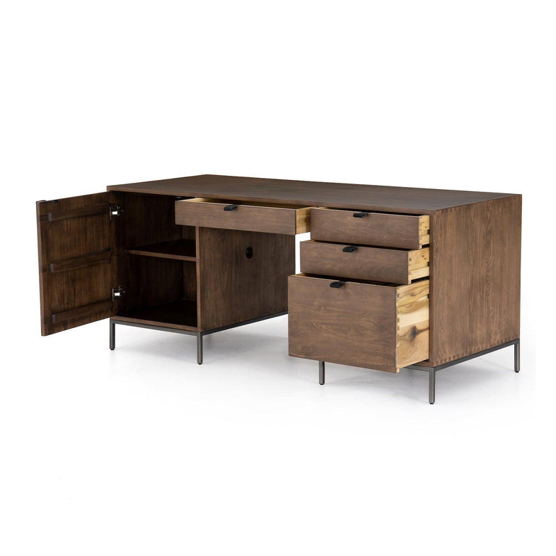 Trey Executive Desk Auburn Poplar - Grove Collective