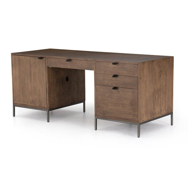 Trey Executive Desk Auburn Poplar - Grove Collective