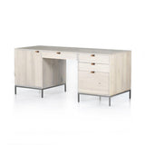 Trey Executive Desk Dove Poplar - Grove Collective