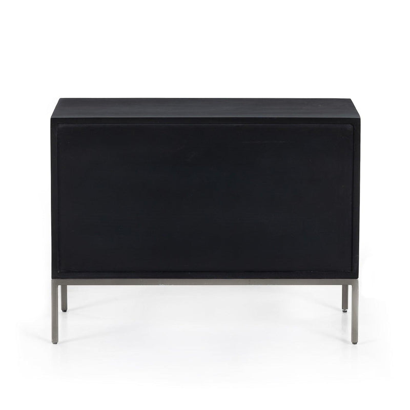 Trey Large Nightstand Black Wash Poplar - Grove Collective