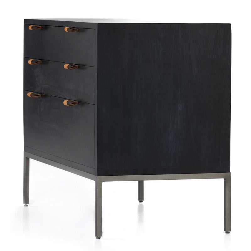 Trey Large Nightstand Black Wash Poplar - Grove Collective