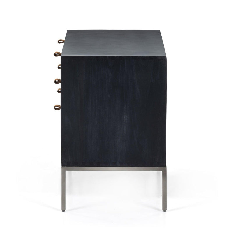 Trey Large Nightstand Black Wash Poplar - Grove Collective