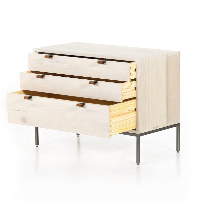 Trey Large Nightstand Dove Poplar - Grove Collective