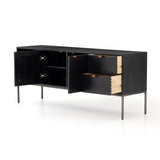 Trey Media Console Black Wash Poplar - Grove Collective