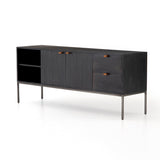 Trey Media Console Black Wash Poplar - Grove Collective