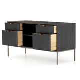 Trey Modular Filing Credenza Black Wash Poplar - Grove Collective