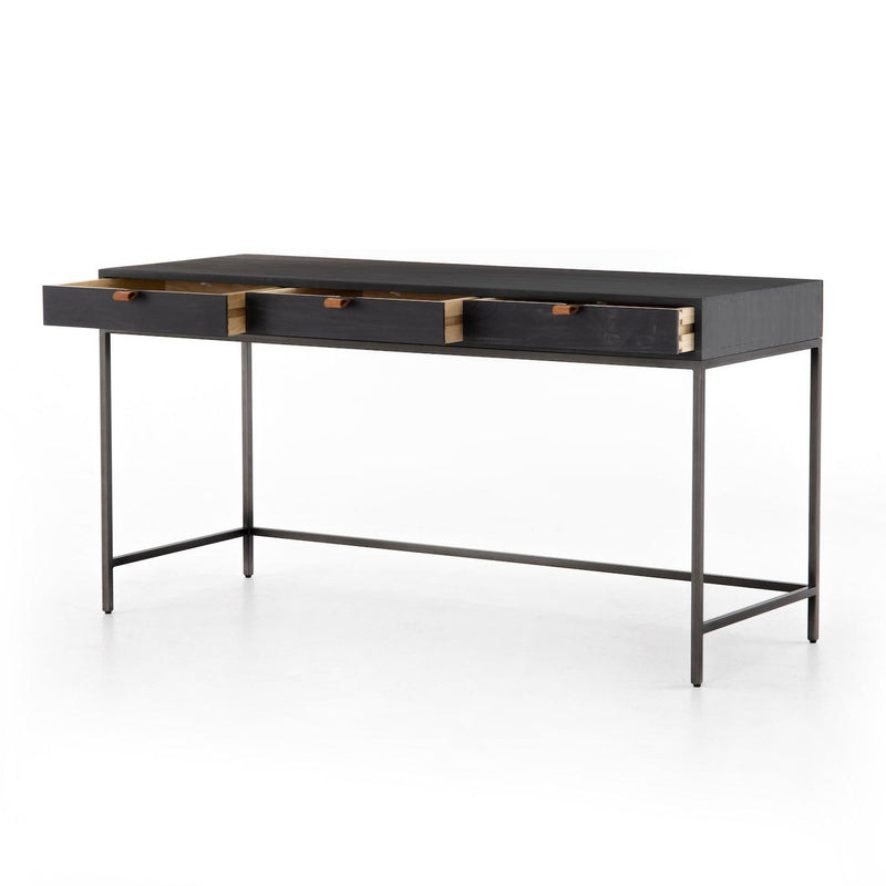 Trey Modular Writing Desk Black Wash Poplar - Grove Collective