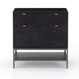 Trey Oversized Nightstand/Filing Cabinet Black Wash Poplar - Grove Collective