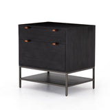 Trey Oversized Nightstand/Filing Cabinet Black Wash Poplar - Grove Collective