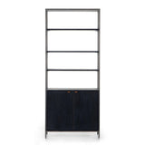 Trey Wide Bookcase Black Wash Poplar - Grove Collective