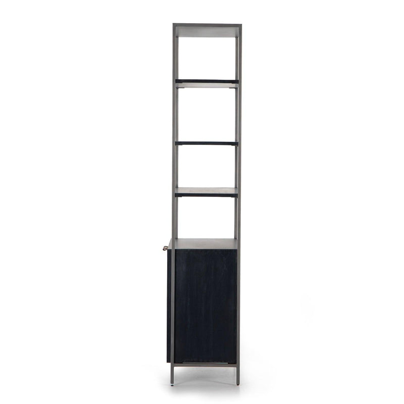 Trey Wide Bookcase Black Wash Poplar - Grove Collective