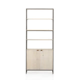 Trey Wide Bookcase Dove Poplar - Grove Collective