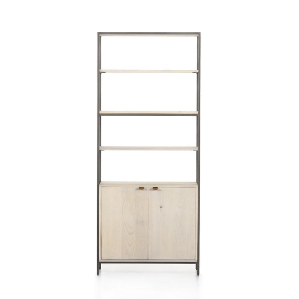 Trey Wide Bookcase Dove Poplar - Grove Collective