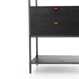 Trey Bookshelf Black Wash Poplar - Grove Collective